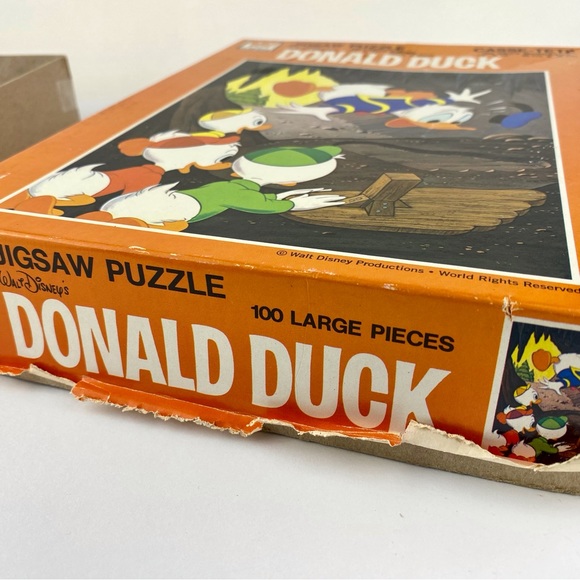 Donald Duck jigsaw puzzle, vintage Disney 1970s, 100 large piece, 14" x 18" - Picture 9 of 13